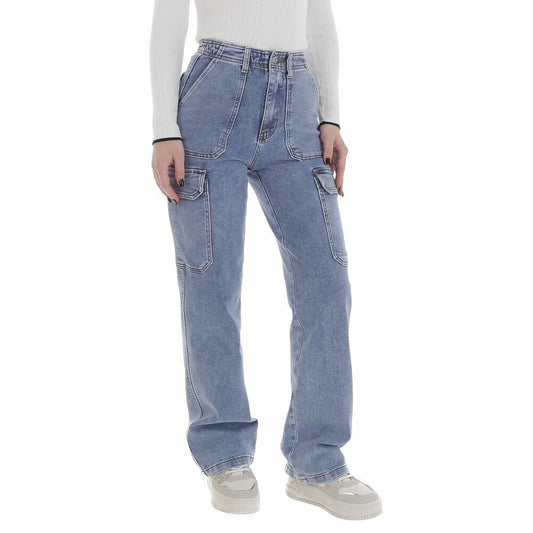 Jeans Vita Alta con Tasche Laterali