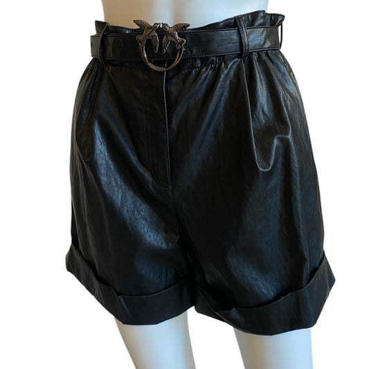 Pantaloncino in pelle Pinko